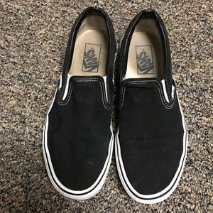 Black slip on Vans